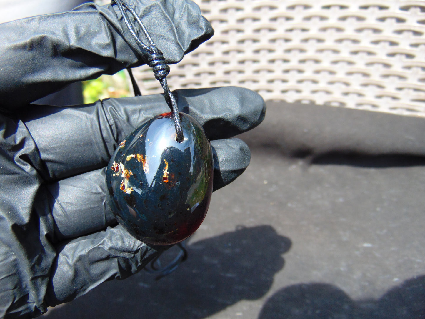 12 gr Pendant Indonesian Blue Amber for Healing PA48