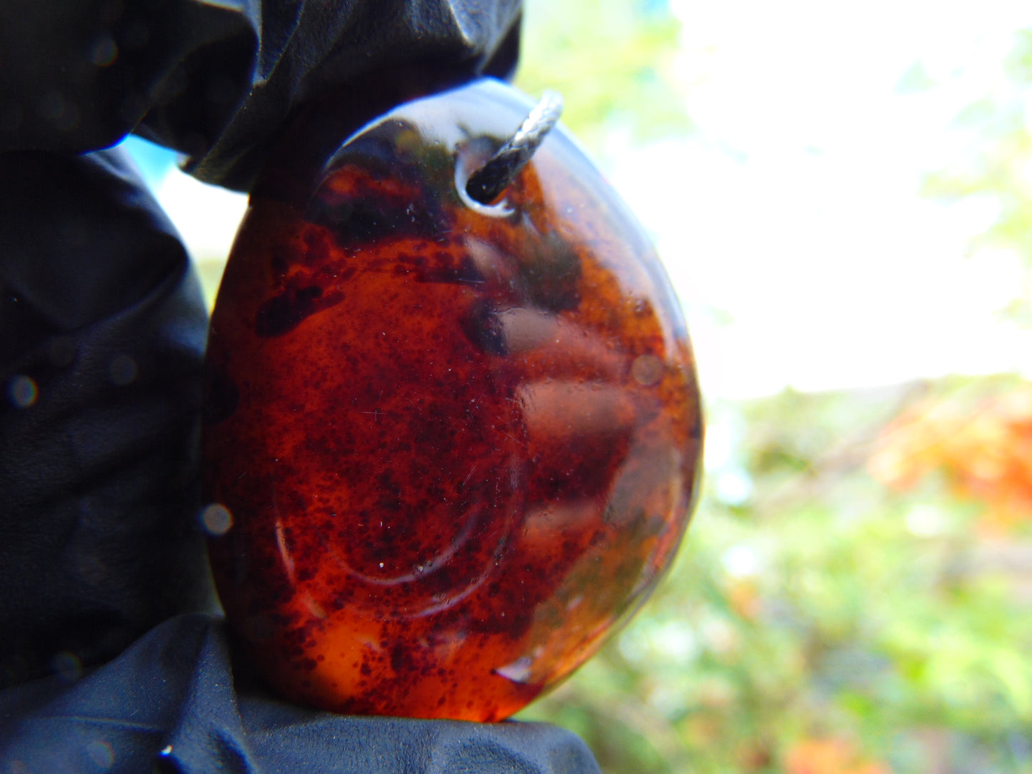 12 gr Pendant Indonesian Blue Amber for Healing PA48