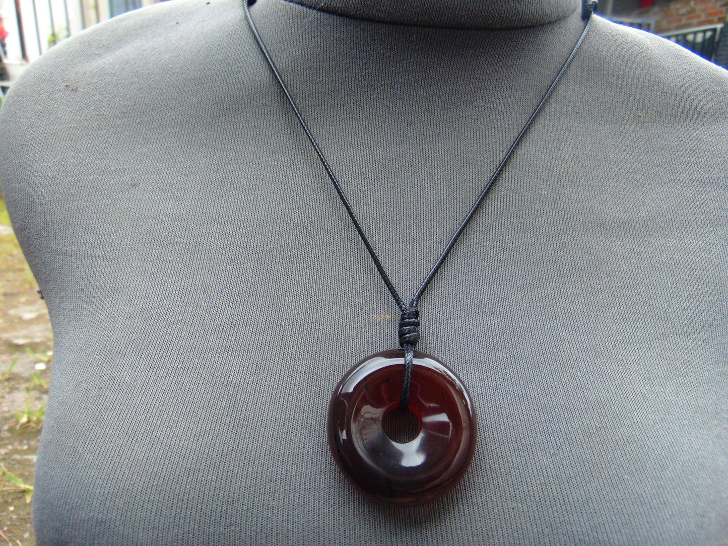 13 gr Donut Pendant Indonesian Red Amber for Healing 26Y45