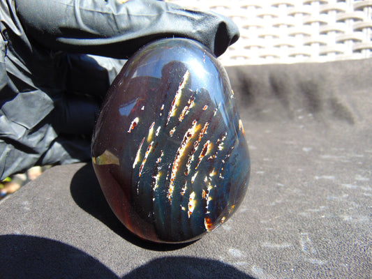 100 gr Full Polished 77x57x39 mm Indonesia Blue Amber for Healing A831