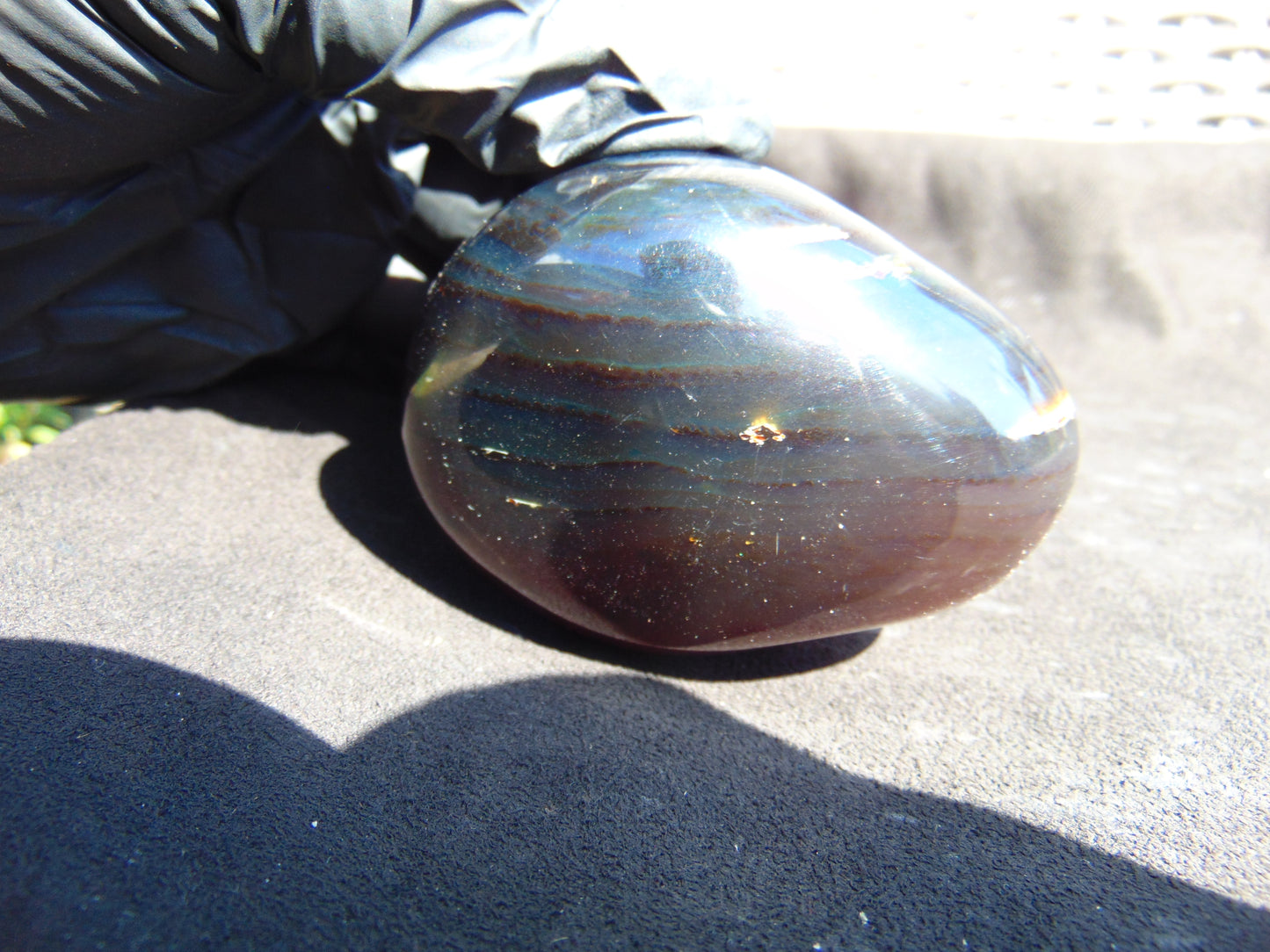 100 Gr Full Polished 77x57x39 mm Indonesia Dark Purple Blue Amber for Healing A831