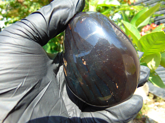 100 Gr Full Polished 77x57x39 mm Indonesia Dark Purple Blue Amber for Healing A831