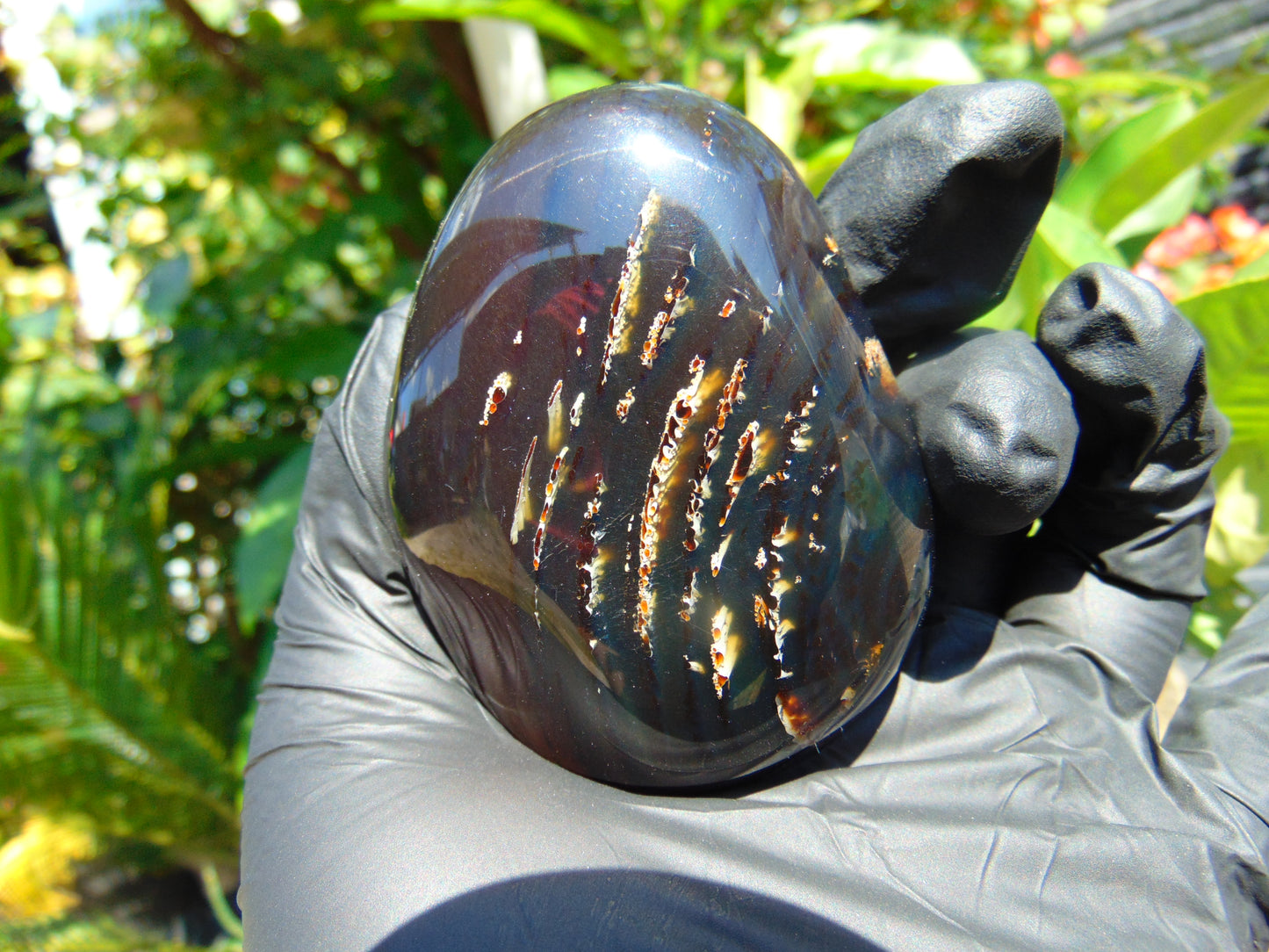 100 Gr Full Polished 77x57x39 mm Indonesia Dark Purple Blue Amber for Healing A831