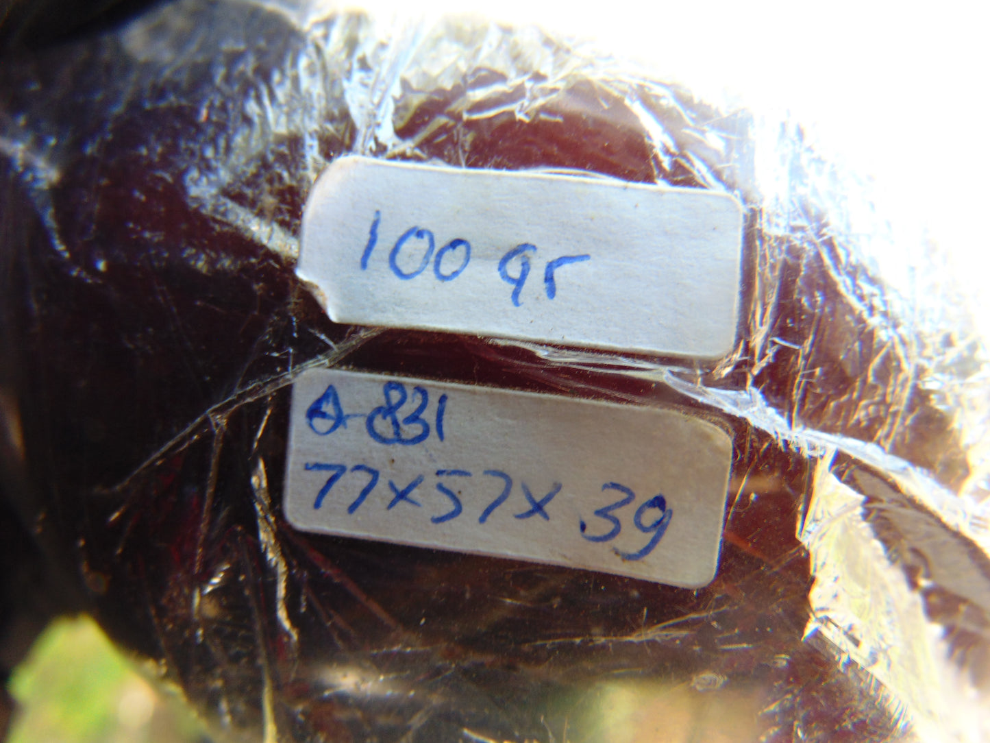 100 Gr Full Polished 77x57x39 mm Indonesia Dark Purple Blue Amber for Healing A831