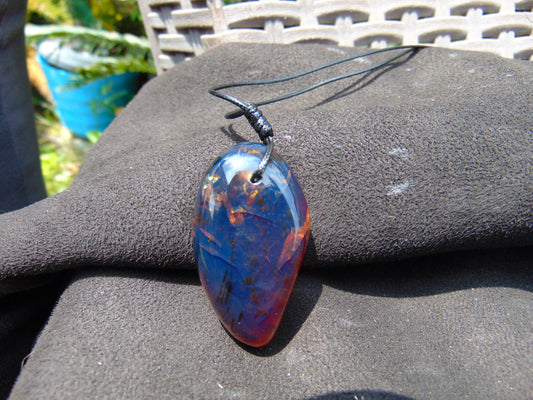 14 gr Pendant Indonesian Blue Amber for Healing PCN538