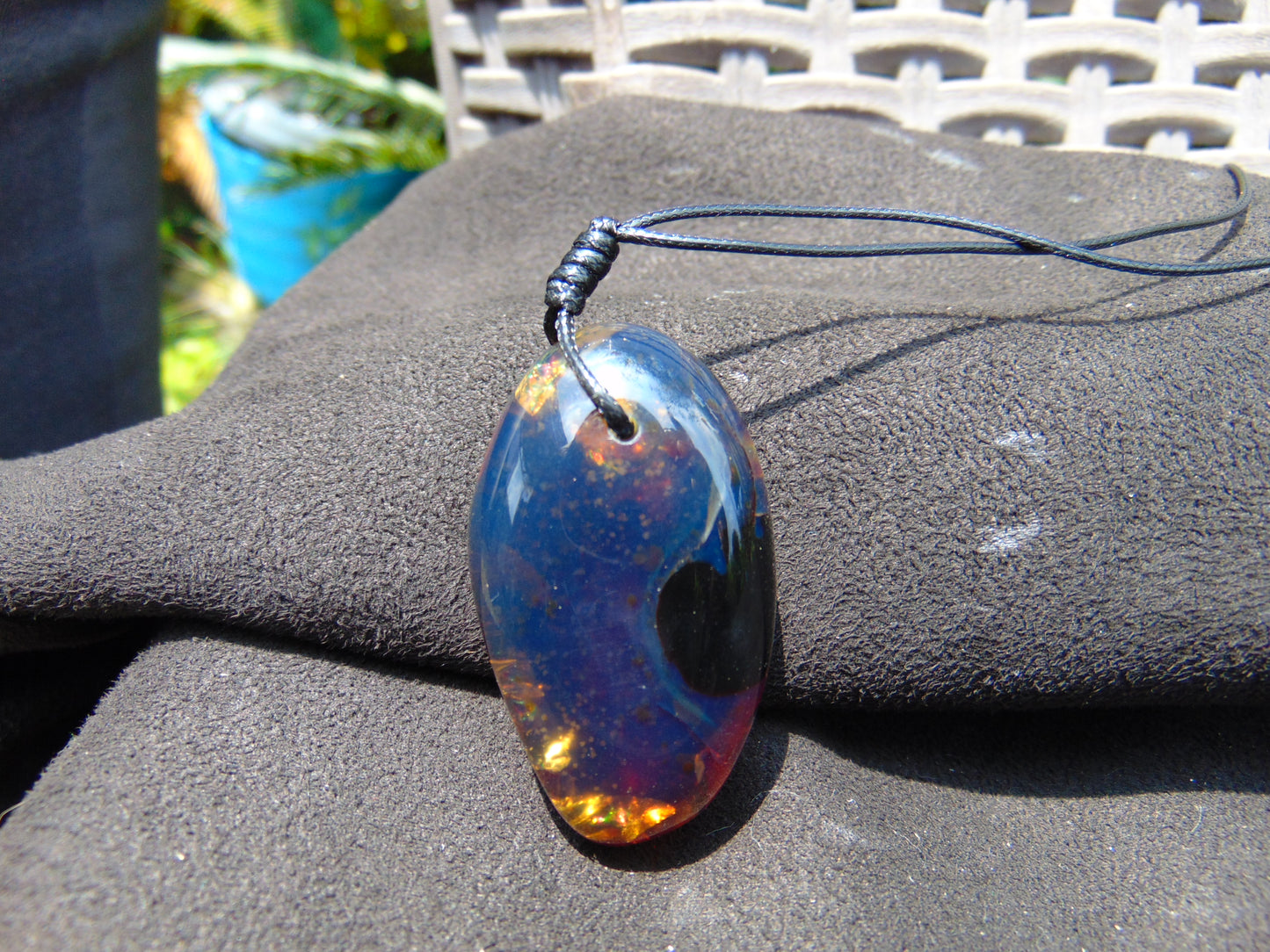 14 gr Pendant Indonesian Blue Amber for Healing PCN538