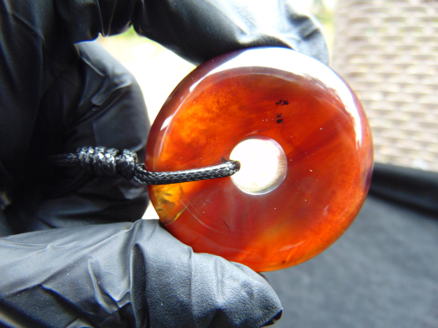 14.4 gr Donut Pendant Indonesian Amber for Healing 26N17