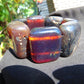 154 gr 7 Square Beads Bangle Indonesian Red Purple Amber for Healing FBK4