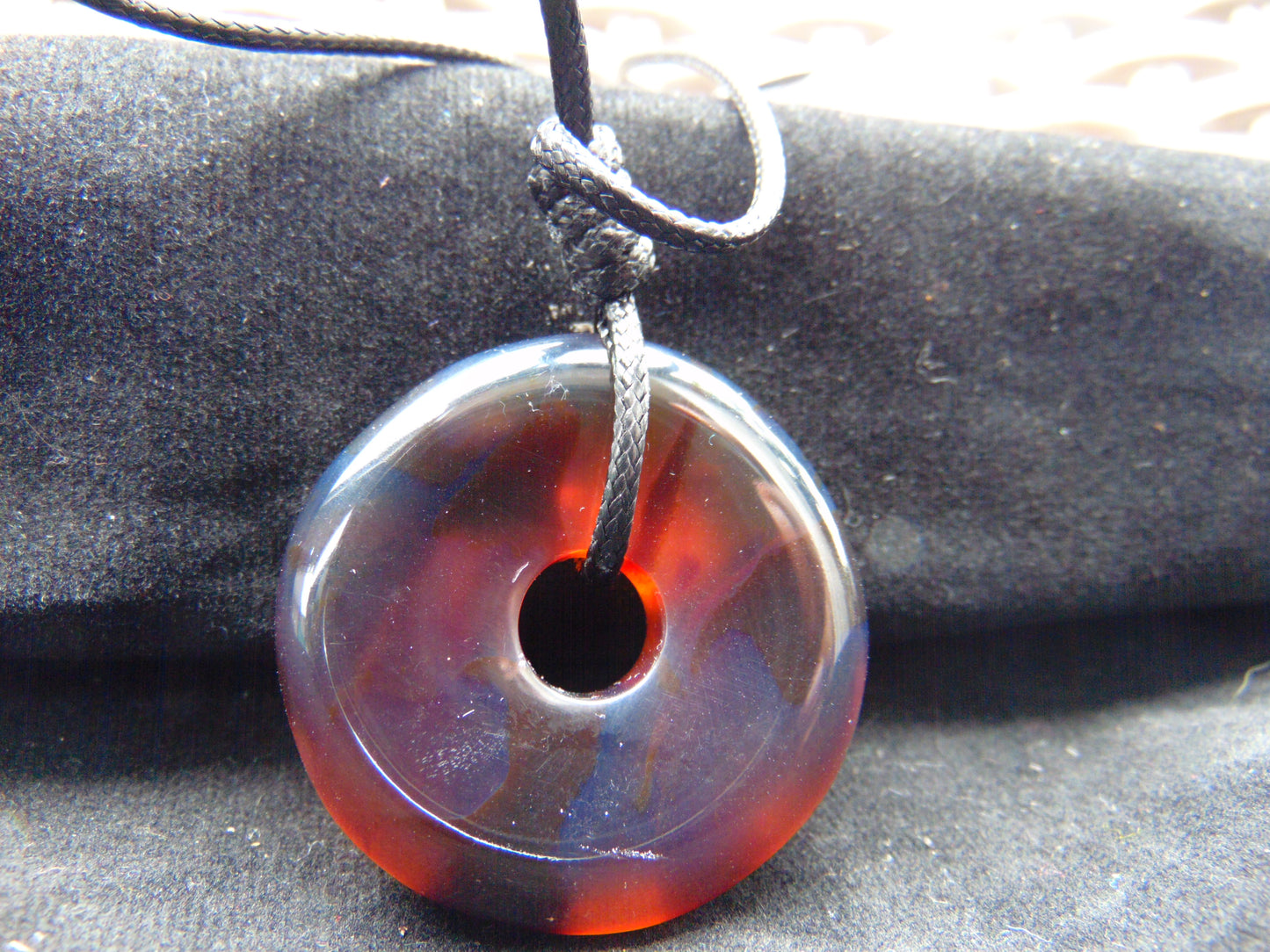 9.8 gr Donut Pendant Indonesian Blue Amber for Healing 26N4