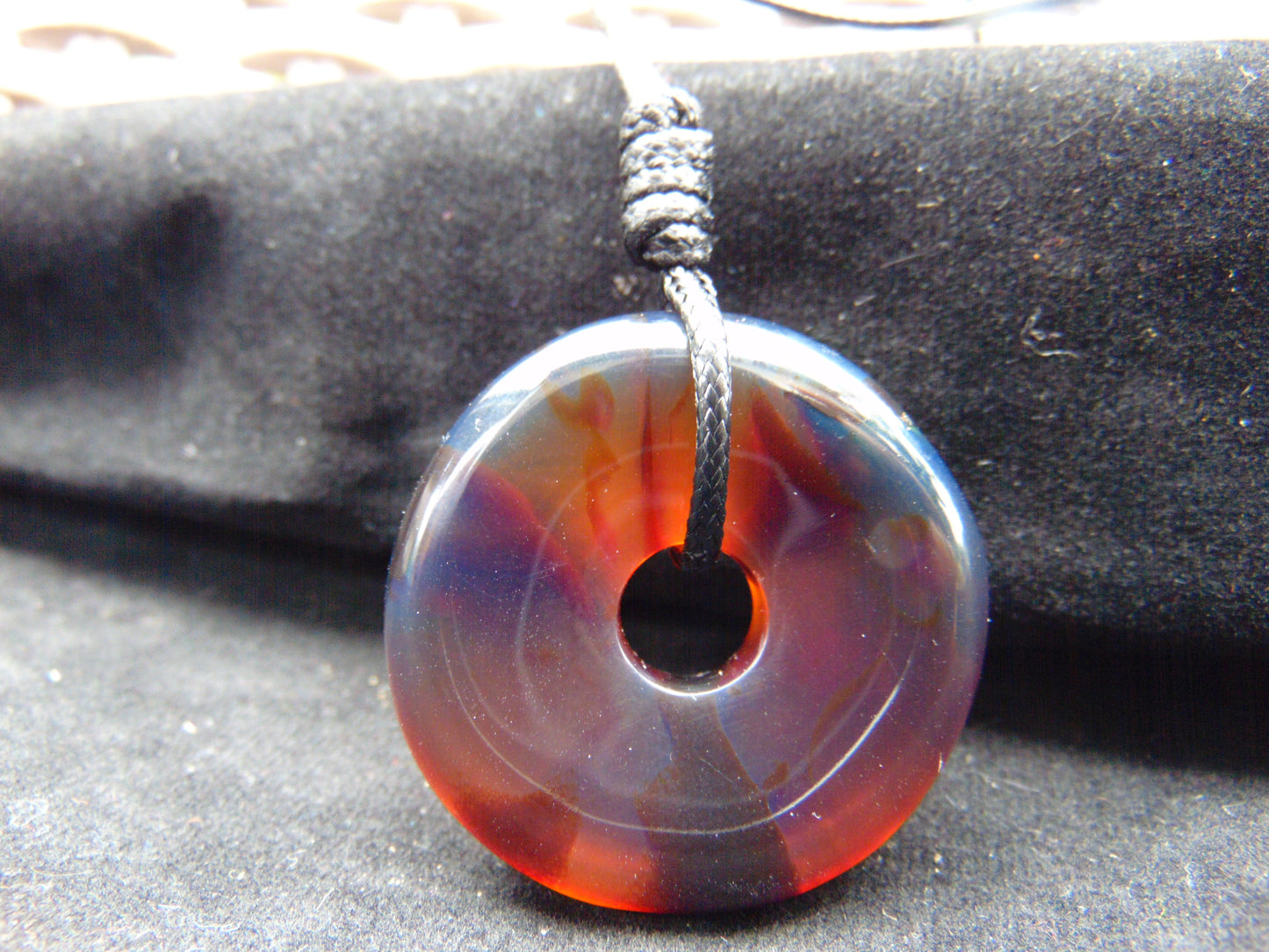 9.8 gr Donut Pendant Indonesian Blue Amber for Healing 26N4