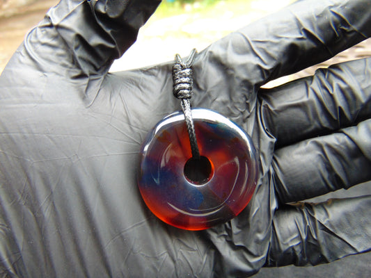 9.8 gr Donut Pendant Indonesian Blue Amber for Healing 26N4