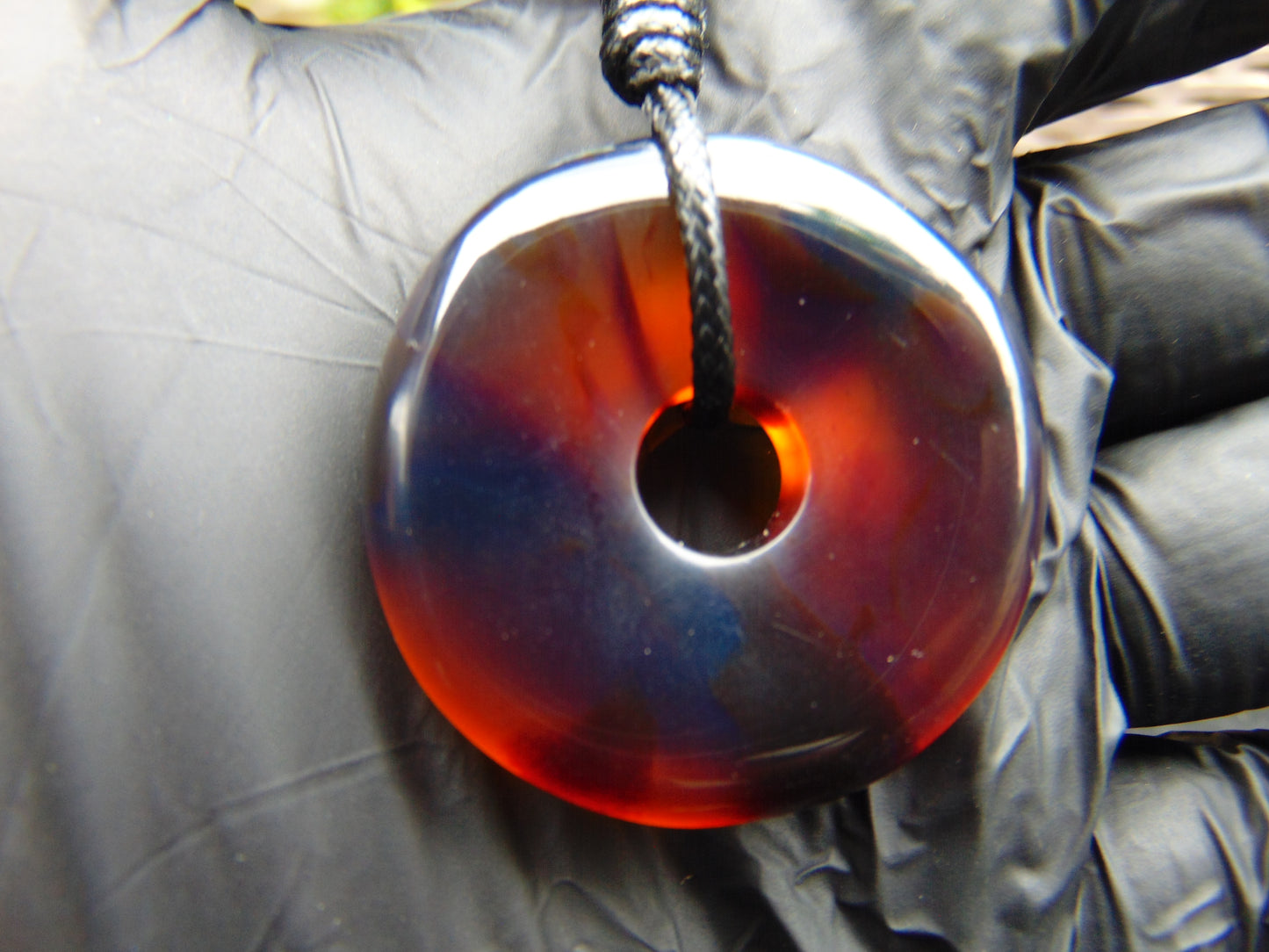 9.8 gr Donut Pendant Indonesian Blue Amber for Healing 26N4