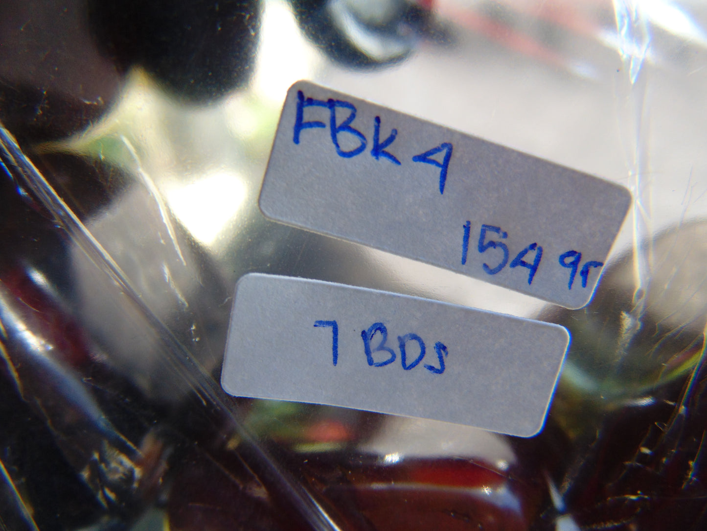 154 gr 7 Square Beads Bangle Indonesian Red Purple Amber for Healing FBK4