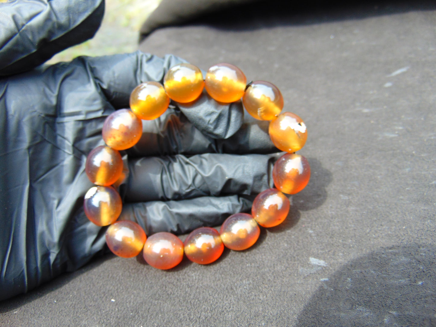 21 gram 14 Beads Mala Bracelet Indonesian amber 13x16 mm for Healing A14G57