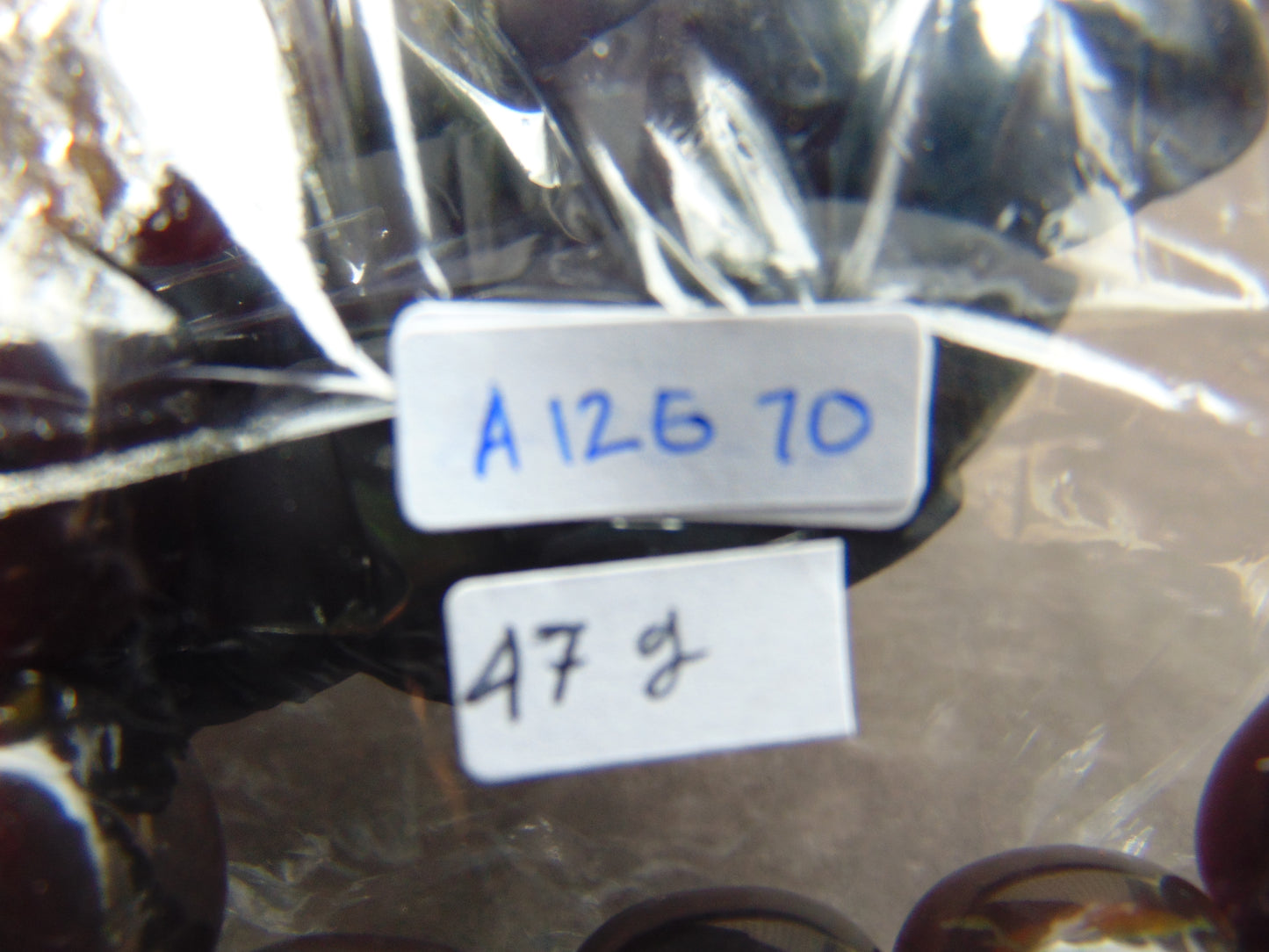 47 gram 12 Beads Mala Bracelet Indonesian Cherry Red amber 18x20 mm for Healing A12G70