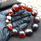 47 gram 12 Beads Mala Bracelet Indonesian amber 18x20 mm for Healing A12G71