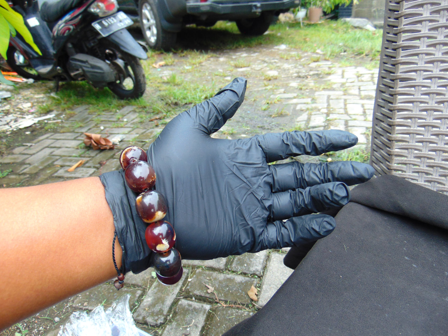 47 gram 12 Beads Mala Bracelet Indonesian amber 18x20 mm for Healing A12G71