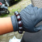 47 gram 12 Beads Mala Bracelet Indonesian Cherry Red Amber 18x20 mm for Healing A12G65