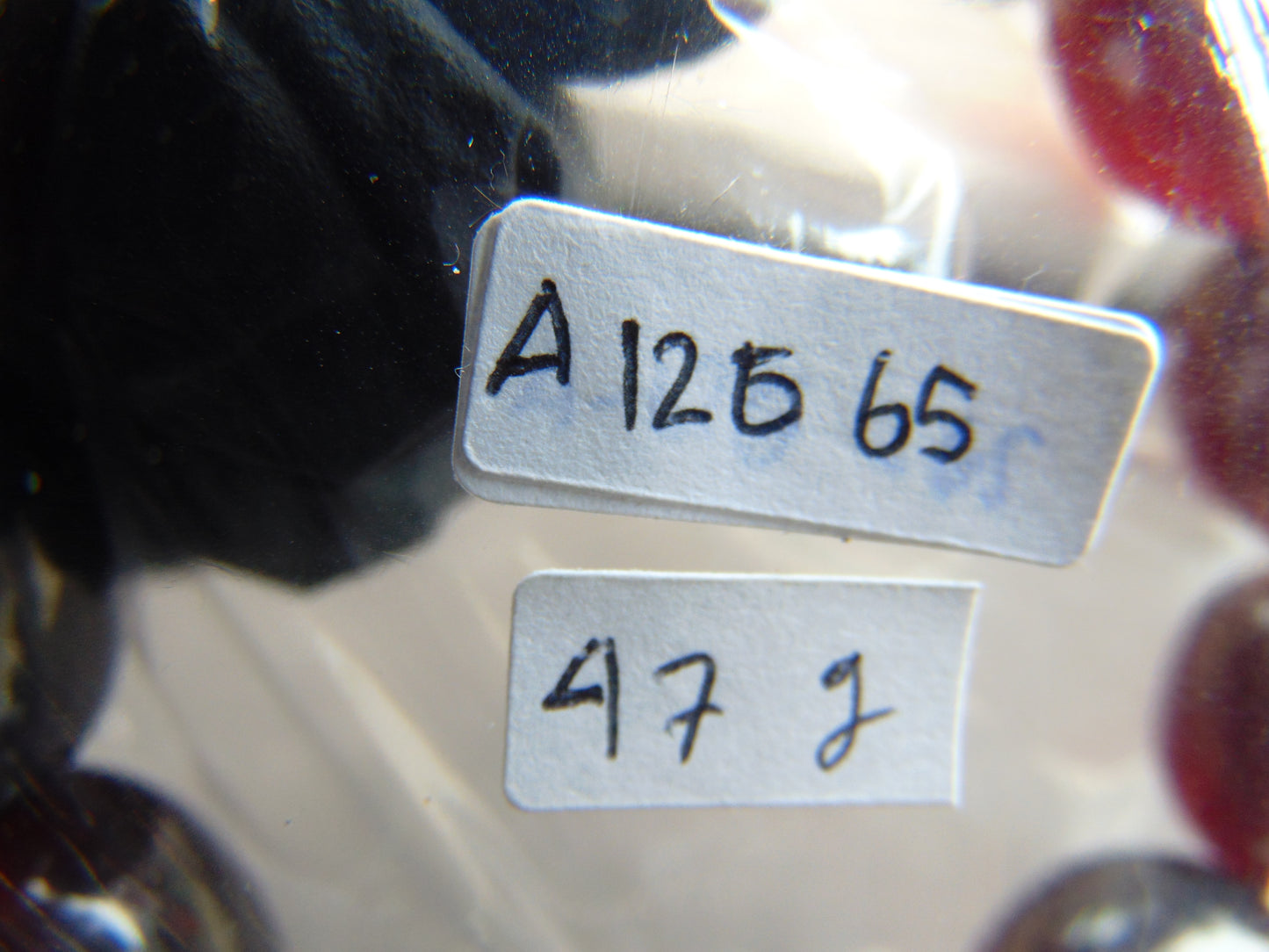 47 gram 12 Beads Mala Bracelet Indonesian Cherry Red Amber 18x20 mm for Healing A12G65