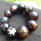 99 gram 10 Beads Mala Bracelet Indonesian Black Blue Amber 25 mm for Healing FRB41