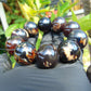 99 gram 10 Beads Mala Bracelet Indonesian Black Blue Amber 25 mm for Healing FRB41