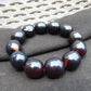 47 gram 12 Beads Mala Bracelet Indonesian Blue Black Cherry Red amber 18x20 mm for Healing A12G66