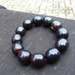 47 gram 12 Beads Mala Bracelet Indonesian Blue Black Cherry Red amber 18x20 mm for Healing A12G66