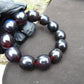 47 gram 12 Beads Mala Bracelet Indonesian Blue Black Cherry Red amber 18x20 mm for Healing A12G66