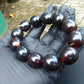 47 gram 12 Beads Mala Bracelet Indonesian Blue Black Cherry Red amber 18x20 mm for Healing A12G66