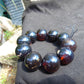 95 gram 10 Beads Mala Bracelet Indonesian Cherry Amber 25 mm for Healing FRB38
