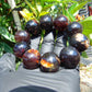 95 gram 10 Beads Mala Bracelet Indonesian Cherry Amber 25 mm for Healing FRB38