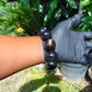 95 gram 10 Beads Mala Bracelet Indonesian Cherry Amber 25 mm for Healing FRB38