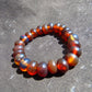 19 gram 23 Small Beads Bracelet Indonesian Red Blue Amber for Healing A669