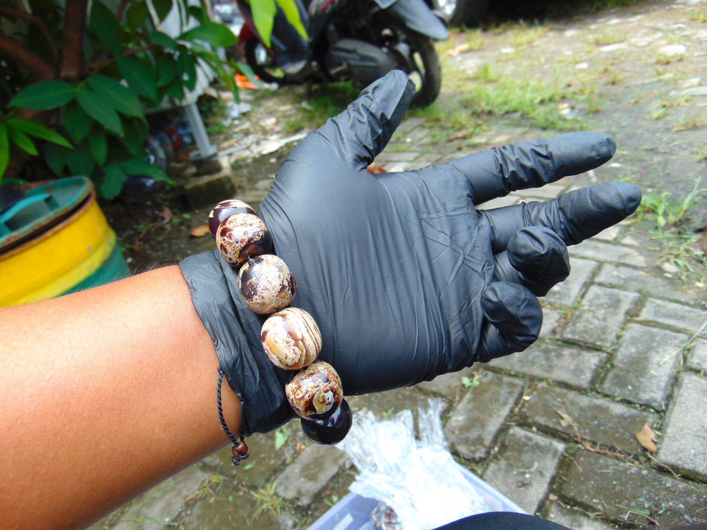 50 gram 12 Beads Mala Bracelet Indonesian amber 18x20 mm for Healing A12G64