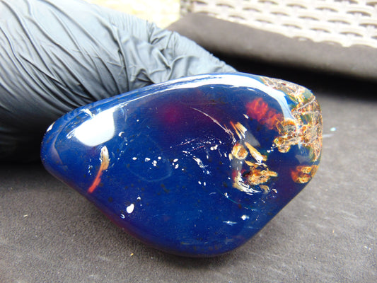 201 gr full polished 100x68x60 mm Indonesia Blue Amber for Healing ML91