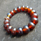 19 Gram 18 small Beads Bracelet Indonesian Cherry Red Amber 12 mm for Healing FRB28