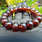 19 Gram 18 small Beads Bracelet Indonesian Cherry Red Amber 12 mm for Healing FRB28