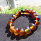 20 Gram 18 small Beads Bracelet Indonesian Yellow Blue Amber 12 mm for Healing FRB29
