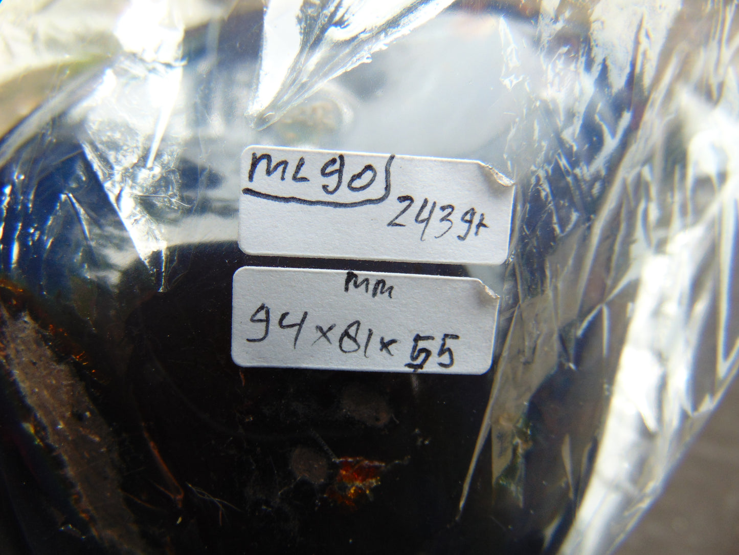 243 gr full polished 94x81x55 mm Indonesia Blue Amber for Healing ML90