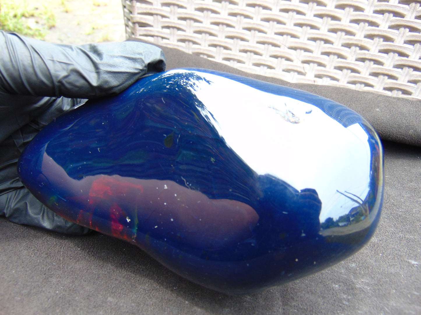 478 gr full polished 12x10x7 cm Indonesia Blue Amber for Healing AR153