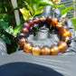 20 Gram 18 small Beads Bracelet Indonesian Yellow Blue Amber 12 mm for Healing FRB29