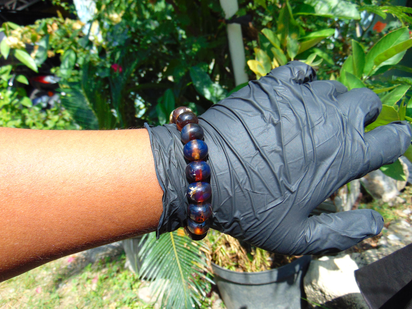 20 Gram 18 small Beads Bracelet Indonesian Yellow Blue Amber 12 mm for Healing FRB29