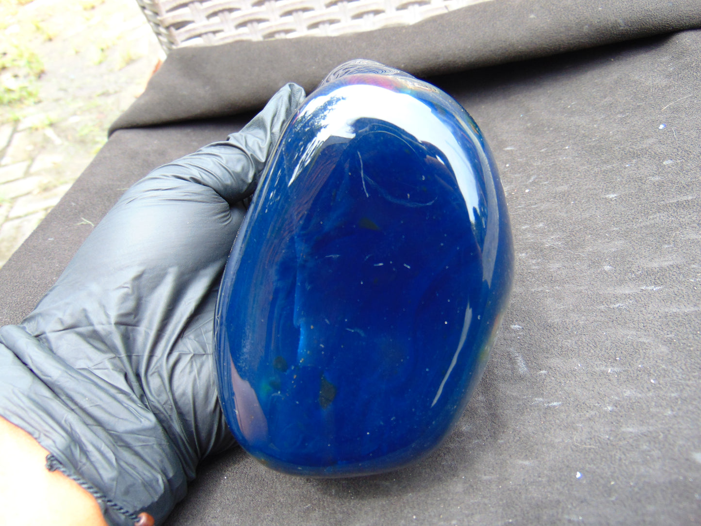 478 gr full polished 12x10x7 cm Indonesia Blue Amber for Healing AR153