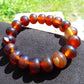 19 Gram 18 small Beads Bracelet Indonesian Yellow Red Blue Amber 12 mm for Healing FRB30