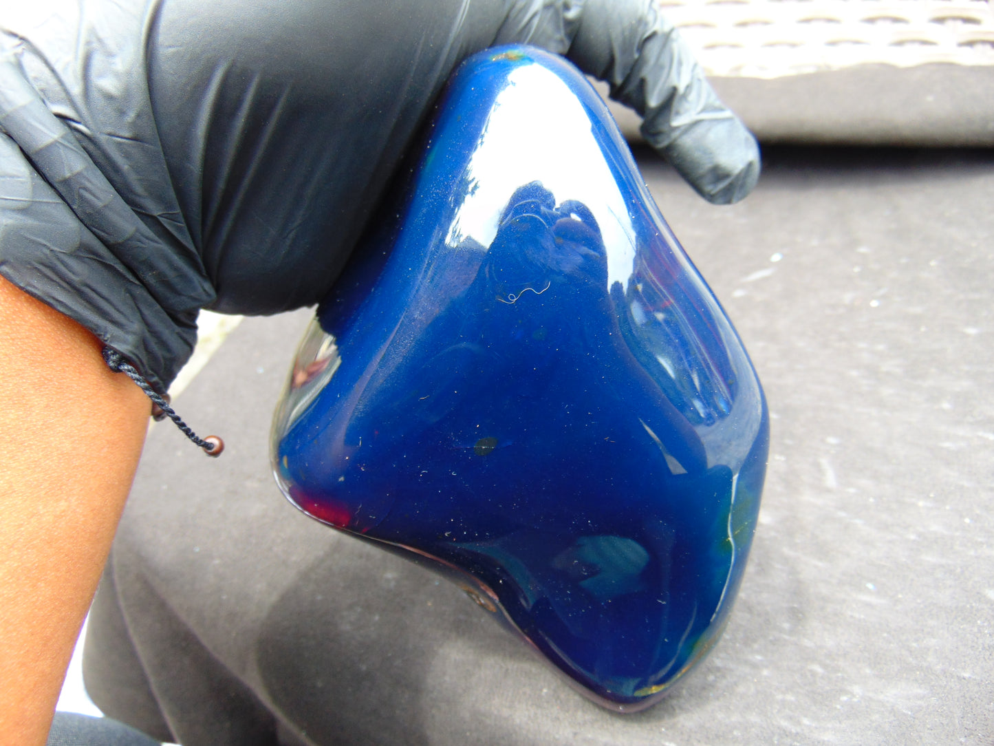 478 gr full polished 12x10x7 cm Indonesia Blue Amber for Healing AR153