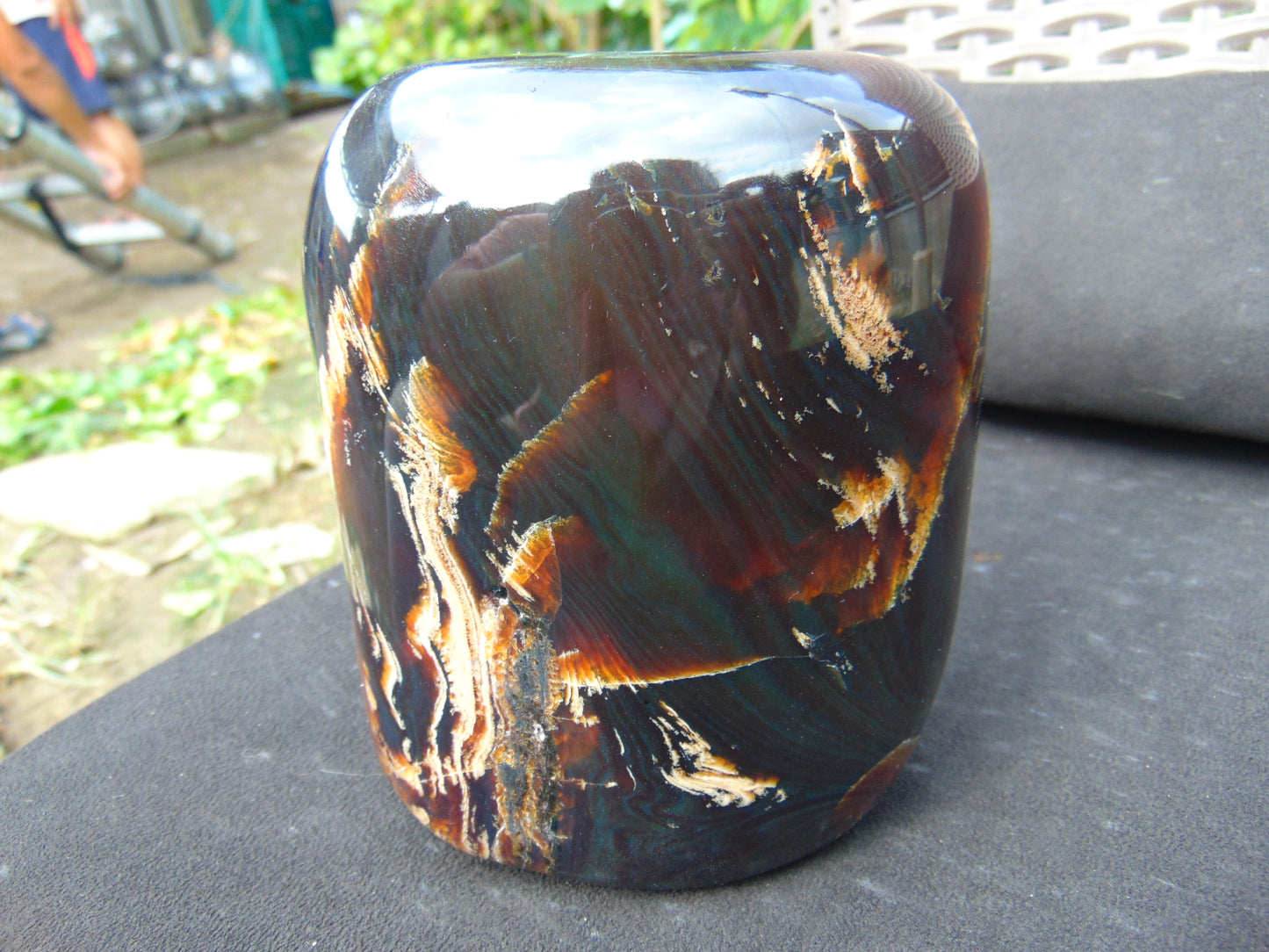 915 gr full polished 10x8x6 mm Square Indonesian Amber for Healing AR10