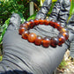 19 Gram 18 small Beads Bracelet Indonesian Yellow Red Blue Amber 12 mm for Healing FRB30