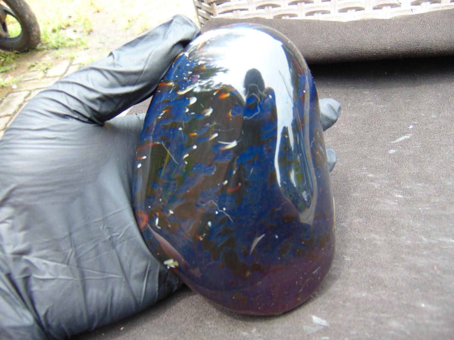 265 gr full polished 115x90x68 mm Indonesia Blue Amber for Healing 25ST2