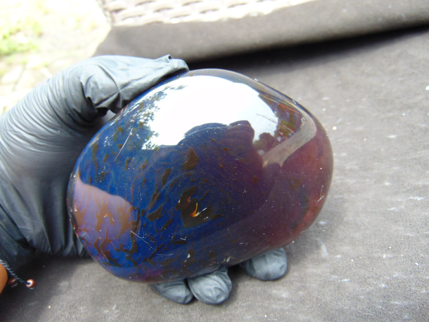 265 gr full polished 115x90x68 mm Indonesia Blue Amber for Healing 25ST2