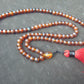 39 gram 108 Beads 8 mm Mala Buddha for Yoga and Meditation Indonesian Red Amber for Healing MB3